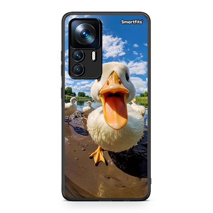 Xiaomi 12T / K50 Ultra Duck Face θήκη από τη Smartfits με σχέδιο στο πίσω μέρος και μαύρο περίβλημα | Smartphone case with colorful back and black bezels by Smartfits