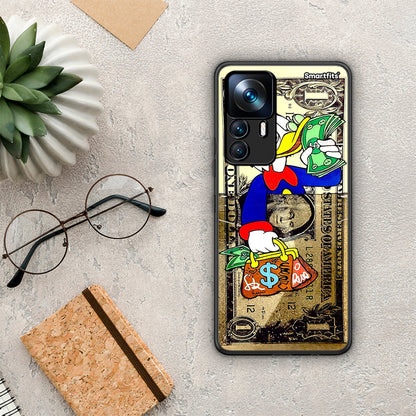 Xiaomi 12T / K50 Ultra Duck Money θήκη από τη Smartfits με σχέδιο στο πίσω μέρος και μαύρο περίβλημα | Smartphone case with colorful back and black bezels by Smartfits