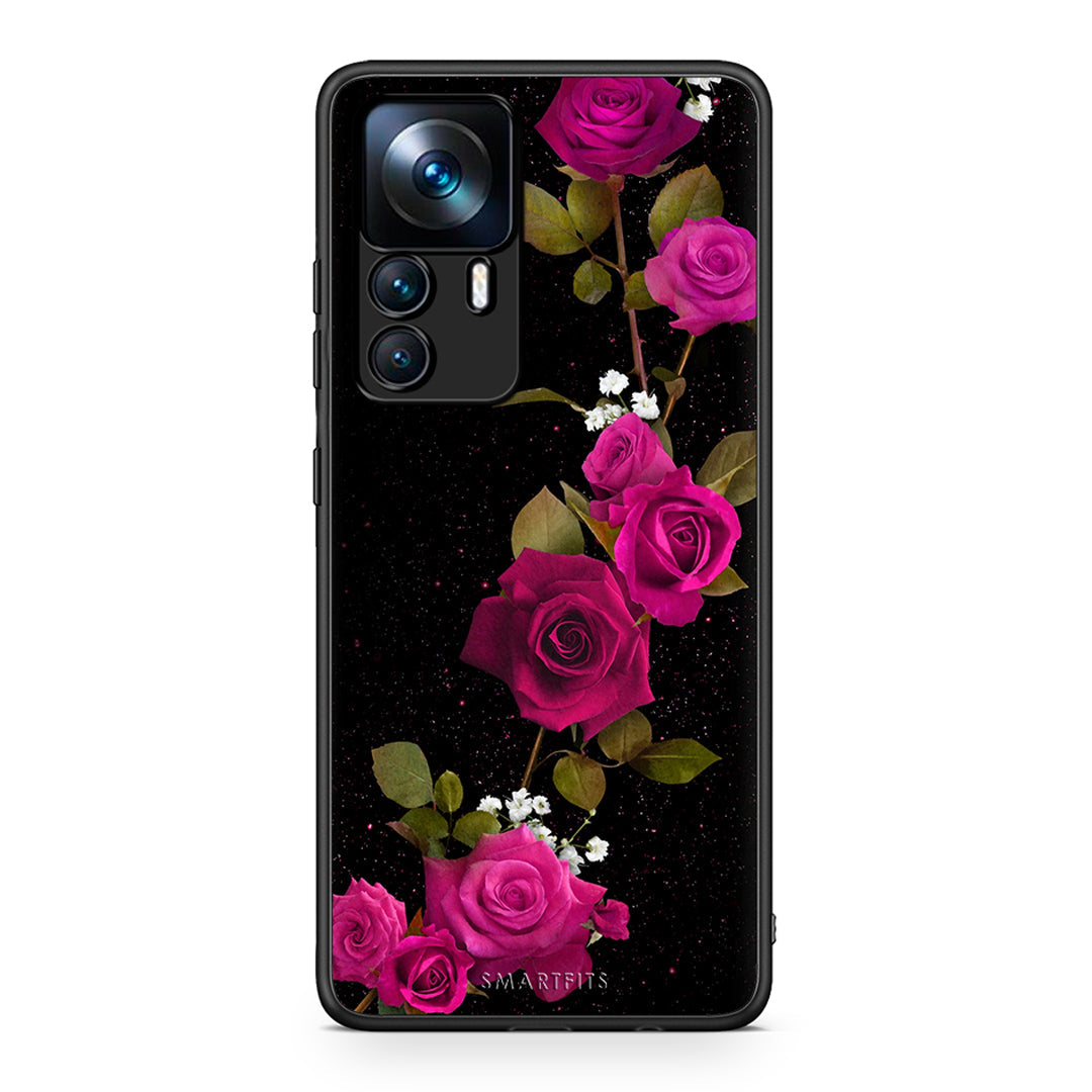 4 - Xiaomi 12T / 12T Pro / K50 Ultra Red Roses Flower case, cover, bumper