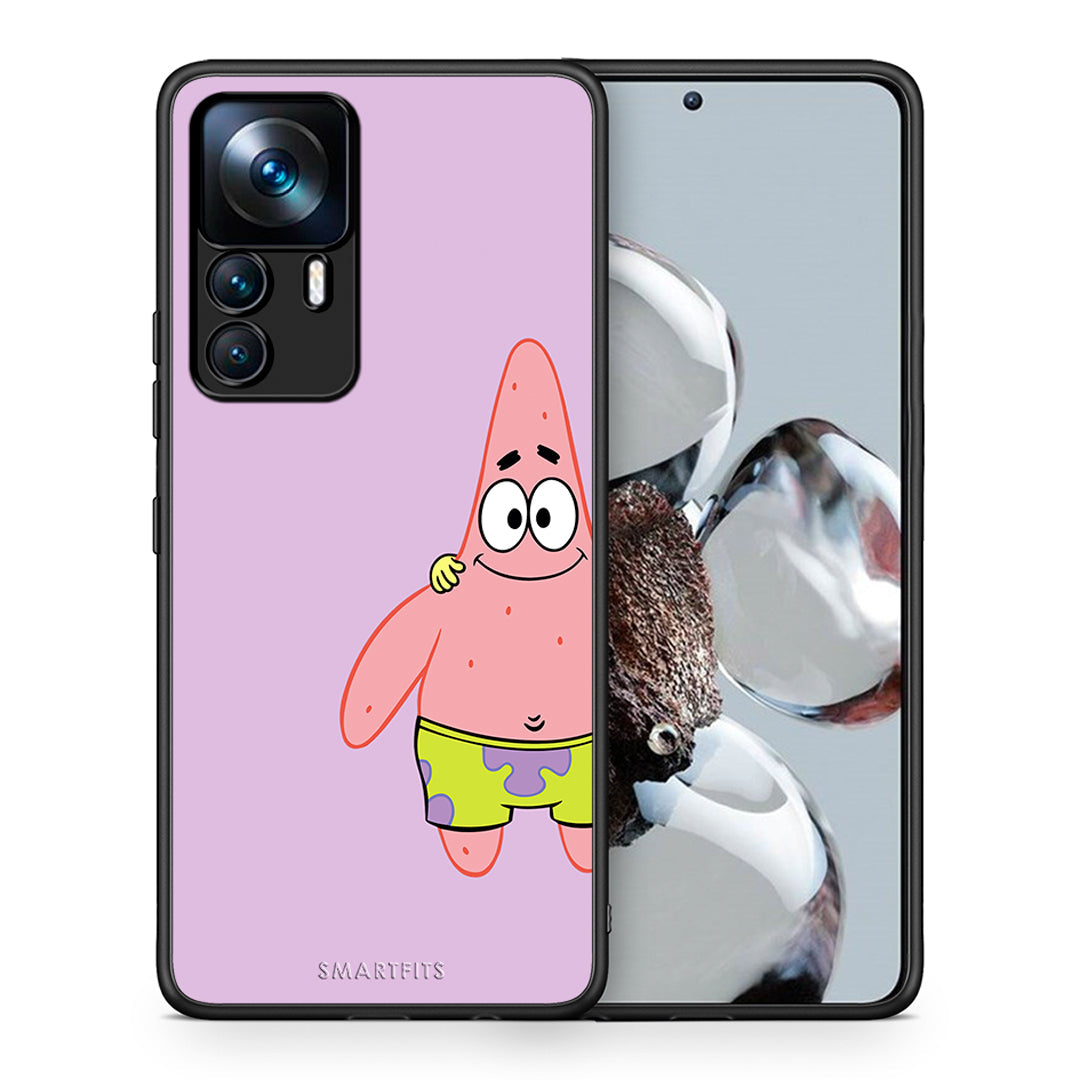 Θήκη Xiaomi 12T / K50 Ultra Friends Patrick από τη Smartfits με σχέδιο στο πίσω μέρος και μαύρο περίβλημα | Xiaomi 12T / K50 Ultra Friends Patrick case with colorful back and black bezels