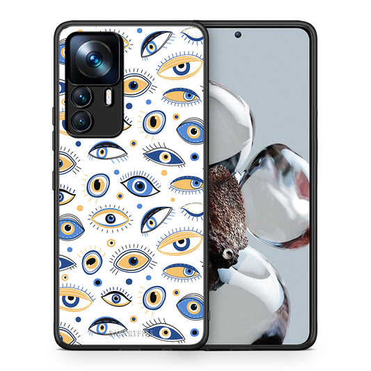 Θήκη Xiaomi 12T / K50 Ultra Ftou Ftou από τη Smartfits με σχέδιο στο πίσω μέρος και μαύρο περίβλημα | Xiaomi 12T / K50 Ultra Ftou Ftou case with colorful back and black bezels