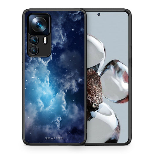Θήκη Xiaomi 12T / K50 Ultra Blue Sky Galaxy από τη Smartfits με σχέδιο στο πίσω μέρος και μαύρο περίβλημα | Xiaomi 12T / K50 Ultra Blue Sky Galaxy case with colorful back and black bezels