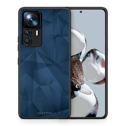 Θήκη Xiaomi 12T / K50 Ultra Blue Abstract Geometric από τη Smartfits με σχέδιο στο πίσω μέρος και μαύρο περίβλημα | Xiaomi 12T / K50 Ultra Blue Abstract Geometric case with colorful back and black bezels