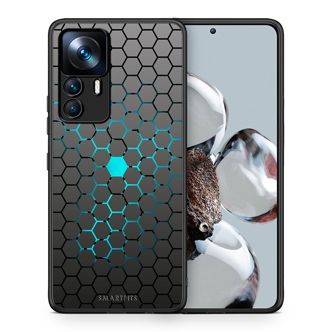 Θήκη Xiaomi 12T / K50 Ultra Hexagonal Geometric από τη Smartfits με σχέδιο στο πίσω μέρος και μαύρο περίβλημα | Xiaomi 12T / K50 Ultra Hexagonal Geometric case with colorful back and black bezels
