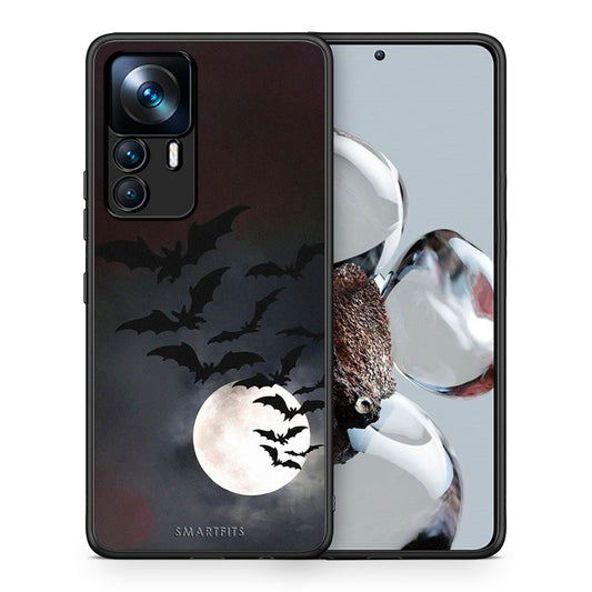 Θήκη Xiaomi 12T / K50 Ultra Halloween Bat Night από τη Smartfits με σχέδιο στο πίσω μέρος και μαύρο περίβλημα | Xiaomi 12T / K50 Ultra Halloween Bat Night case with colorful back and black bezels