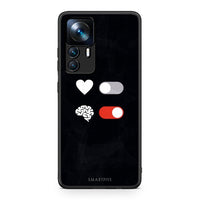Thumbnail for Xiaomi 12T / 12T Pro / K50 Ultra Heart Vs Brain Θήκη Αγίου Βαλεντίνου από τη Smartfits με σχέδιο στο πίσω μέρος και μαύρο περίβλημα | Smartphone case with colorful back and black bezels by Smartfits