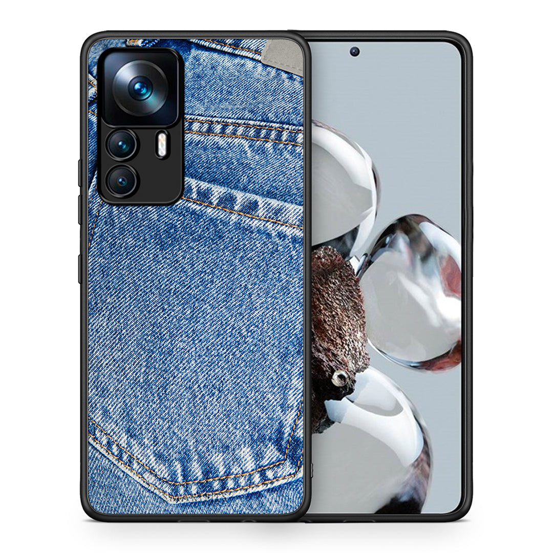 Θήκη Xiaomi 12T / K50 Ultra Jeans Pocket από τη Smartfits με σχέδιο στο πίσω μέρος και μαύρο περίβλημα | Xiaomi 12T / K50 Ultra Jeans Pocket case with colorful back and black bezels