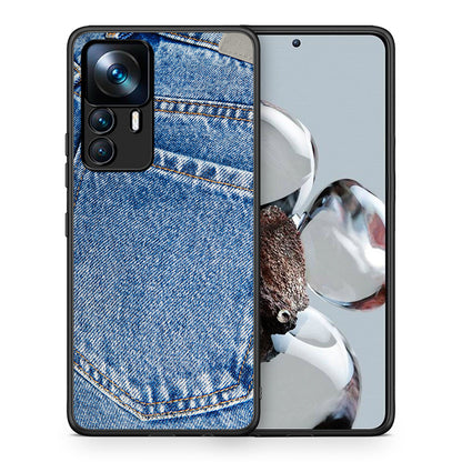 Θήκη Xiaomi 12T / K50 Ultra Jeans Pocket από τη Smartfits με σχέδιο στο πίσω μέρος και μαύρο περίβλημα | Xiaomi 12T / K50 Ultra Jeans Pocket case with colorful back and black bezels