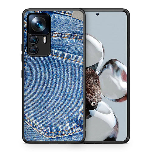 Θήκη Xiaomi 12T / K50 Ultra Jeans Pocket από τη Smartfits με σχέδιο στο πίσω μέρος και μαύρο περίβλημα | Xiaomi 12T / K50 Ultra Jeans Pocket case with colorful back and black bezels