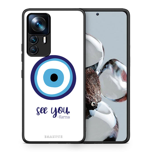 Θήκη Xiaomi 12T / K50 Ultra Karma Says από τη Smartfits με σχέδιο στο πίσω μέρος και μαύρο περίβλημα | Xiaomi 12T / K50 Ultra Karma Says case with colorful back and black bezels