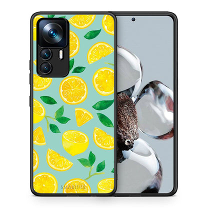 Θήκη Xiaomi 12T / K50 Ultra Lemons από τη Smartfits με σχέδιο στο πίσω μέρος και μαύρο περίβλημα | Xiaomi 12T / K50 Ultra Lemons case with colorful back and black bezels