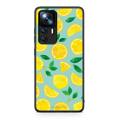Xiaomi 12T / K50 Ultra Lemons θήκη από τη Smartfits με σχέδιο στο πίσω μέρος και μαύρο περίβλημα | Smartphone case with colorful back and black bezels by Smartfits