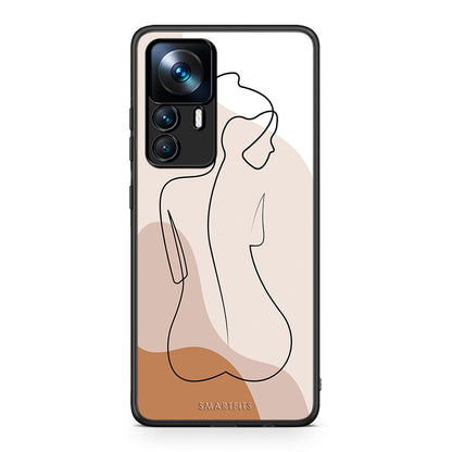 Xiaomi 12T / K50 Ultra LineArt Woman θήκη από τη Smartfits με σχέδιο στο πίσω μέρος και μαύρο περίβλημα | Smartphone case with colorful back and black bezels by Smartfits