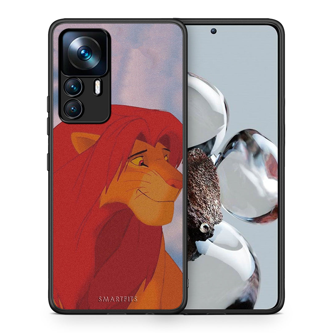 Θήκη Αγίου Βαλεντίνου Xiaomi 12T / K50 Ultra Lion Love 1 από τη Smartfits με σχέδιο στο πίσω μέρος και μαύρο περίβλημα | Xiaomi 12T / K50 Ultra Lion Love 1 case with colorful back and black bezels