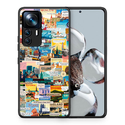 Θήκη Xiaomi 12T / K50 Ultra Live To Travel από τη Smartfits με σχέδιο στο πίσω μέρος και μαύρο περίβλημα | Xiaomi 12T / K50 Ultra Live To Travel case with colorful back and black bezels