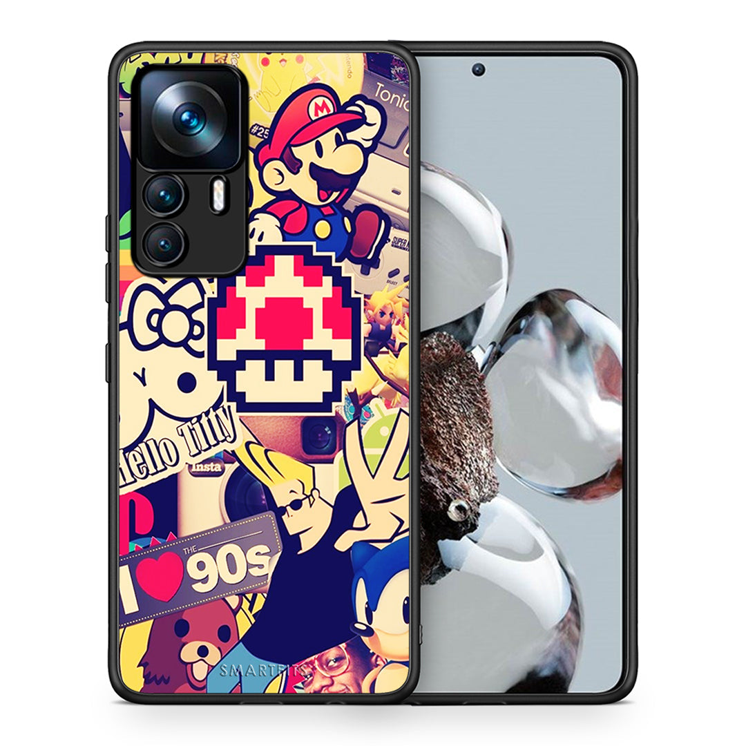 Θήκη Xiaomi 12T / K50 Ultra Love The 90s από τη Smartfits με σχέδιο στο πίσω μέρος και μαύρο περίβλημα | Xiaomi 12T / K50 Ultra Love The 90s case with colorful back and black bezels