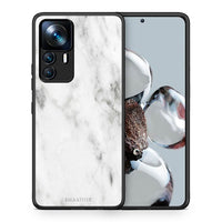 Thumbnail for Θήκη Xiaomi 12T / 12T Pro / K50 Ultra White Marble από τη Smartfits με σχέδιο στο πίσω μέρος και μαύρο περίβλημα | Xiaomi 12T / 12T Pro / K50 Ultra White Marble case with colorful back and black bezels
