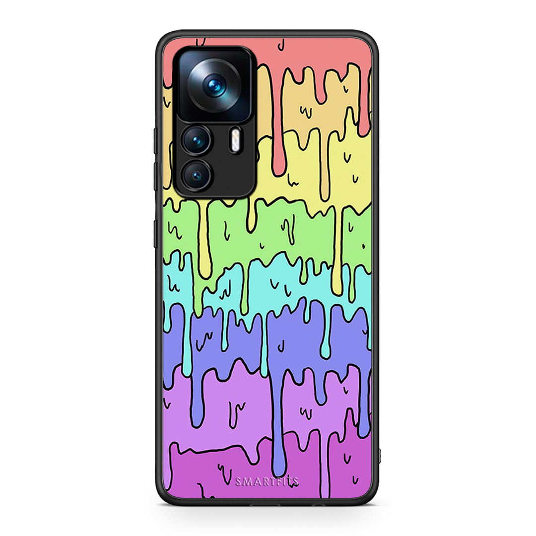 Xiaomi 12T / K50 Ultra Melting Rainbow θήκη από τη Smartfits με σχέδιο στο πίσω μέρος και μαύρο περίβλημα | Smartphone case with colorful back and black bezels by Smartfits