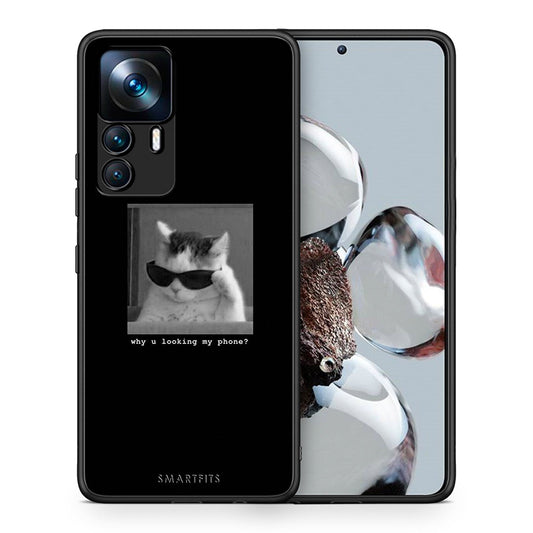 Θήκη Xiaomi 12T / K50 Ultra Meme Cat από τη Smartfits με σχέδιο στο πίσω μέρος και μαύρο περίβλημα | Xiaomi 12T / K50 Ultra Meme Cat case with colorful back and black bezels