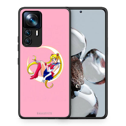 Θήκη Xiaomi 12T / K50 Ultra Moon Girl από τη Smartfits με σχέδιο στο πίσω μέρος και μαύρο περίβλημα | Xiaomi 12T / K50 Ultra Moon Girl case with colorful back and black bezels