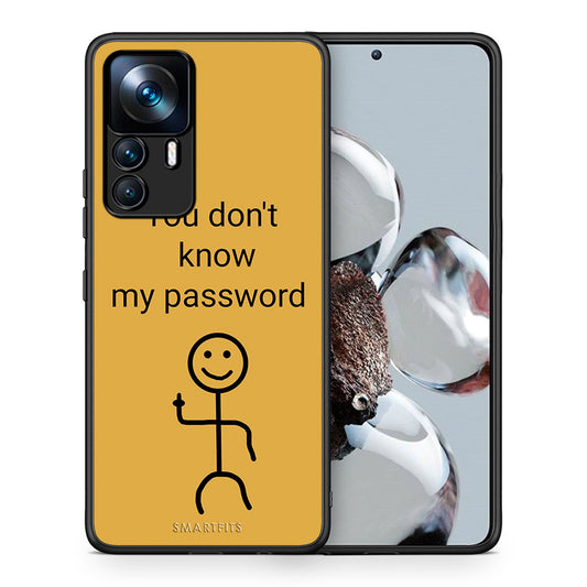 Θήκη Xiaomi 12T / K50 Ultra My Password από τη Smartfits με σχέδιο στο πίσω μέρος και μαύρο περίβλημα | Xiaomi 12T / K50 Ultra My Password case with colorful back and black bezels