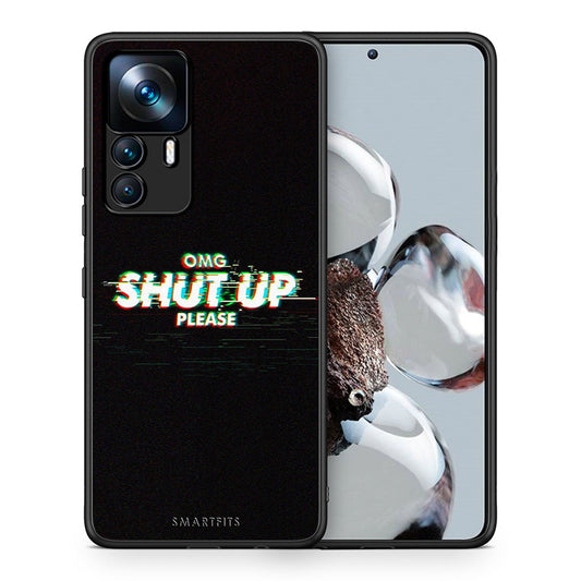 Θήκη Xiaomi 12T / K50 Ultra OMG ShutUp από τη Smartfits με σχέδιο στο πίσω μέρος και μαύρο περίβλημα | Xiaomi 12T / K50 Ultra OMG ShutUp case with colorful back and black bezels