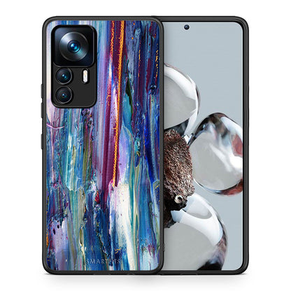 Θήκη Xiaomi 12T / K50 Ultra Winter Paint από τη Smartfits με σχέδιο στο πίσω μέρος και μαύρο περίβλημα | Xiaomi 12T / K50 Ultra Winter Paint case with colorful back and black bezels