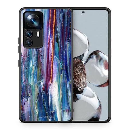 Θήκη Xiaomi 12T / K50 Ultra Winter Paint από τη Smartfits με σχέδιο στο πίσω μέρος και μαύρο περίβλημα | Xiaomi 12T / K50 Ultra Winter Paint case with colorful back and black bezels