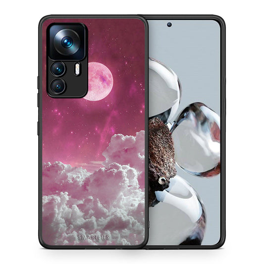 Θήκη Xiaomi 12T / K50 Ultra Pink Moon από τη Smartfits με σχέδιο στο πίσω μέρος και μαύρο περίβλημα | Xiaomi 12T / K50 Ultra Pink Moon case with colorful back and black bezels