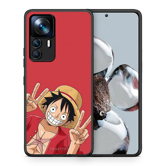 Θήκη Xiaomi 12T / K50 Ultra Pirate Luffy από τη Smartfits με σχέδιο στο πίσω μέρος και μαύρο περίβλημα | Xiaomi 12T / K50 Ultra Pirate Luffy case with colorful back and black bezels