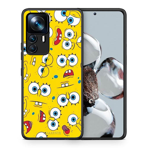 Θήκη Xiaomi 12T / K50 Ultra Sponge PopArt από τη Smartfits με σχέδιο στο πίσω μέρος και μαύρο περίβλημα | Xiaomi 12T / K50 Ultra Sponge PopArt case with colorful back and black bezels