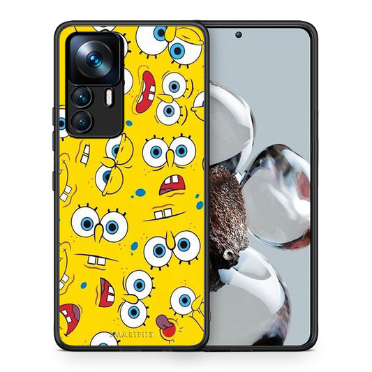Θήκη Xiaomi 12T / K50 Ultra Sponge PopArt από τη Smartfits με σχέδιο στο πίσω μέρος και μαύρο περίβλημα | Xiaomi 12T / K50 Ultra Sponge PopArt case with colorful back and black bezels