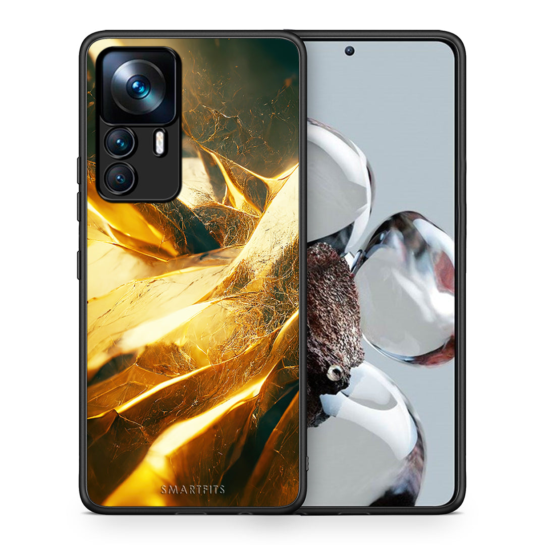 Θήκη Xiaomi 12T / K50 Ultra Real Gold από τη Smartfits με σχέδιο στο πίσω μέρος και μαύρο περίβλημα | Xiaomi 12T / K50 Ultra Real Gold case with colorful back and black bezels