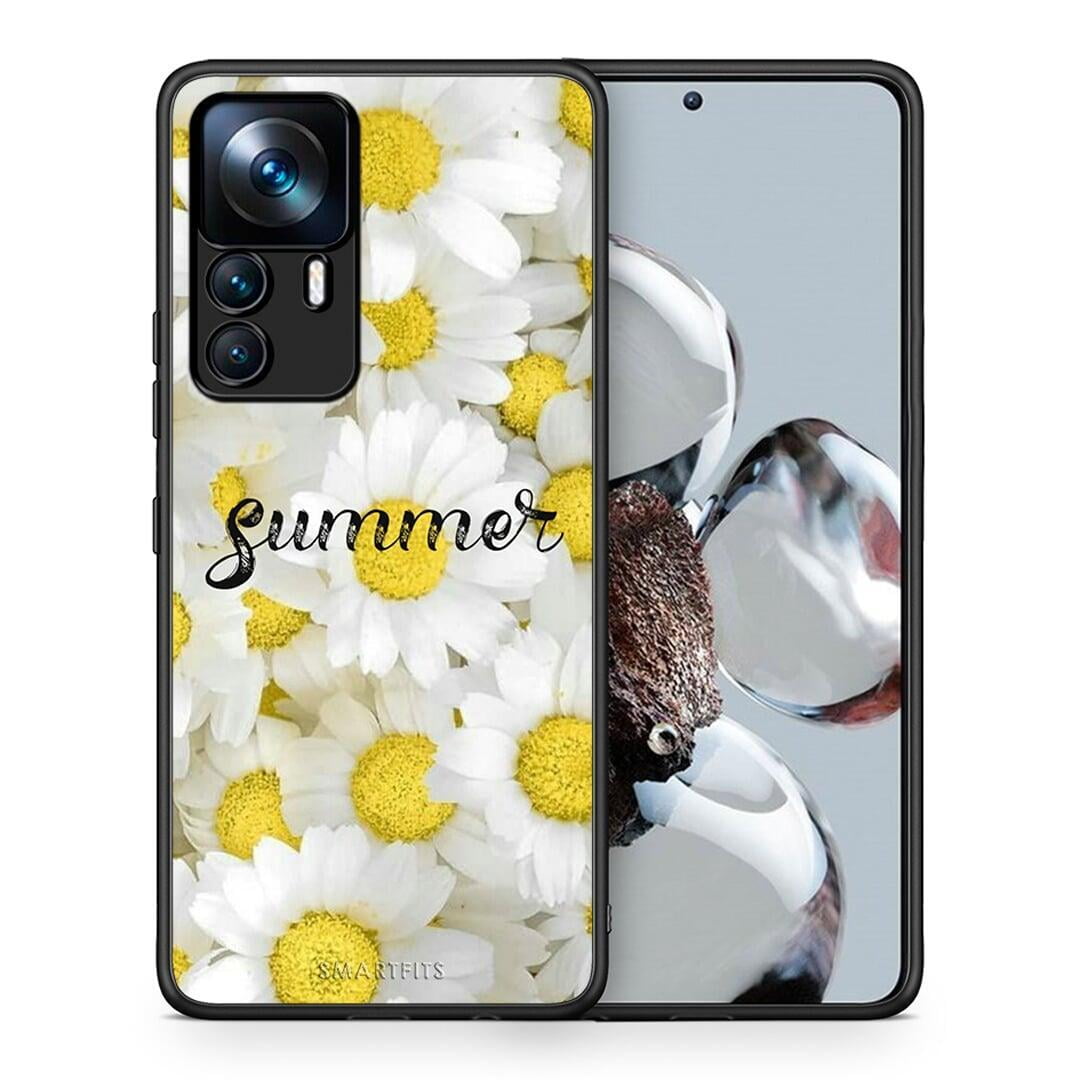 Θήκη Xiaomi 12T / K50 Ultra Summer Daisies από τη Smartfits με σχέδιο στο πίσω μέρος και μαύρο περίβλημα | Xiaomi 12T / K50 Ultra Summer Daisies case with colorful back and black bezels