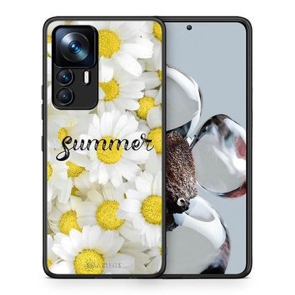 Θήκη Xiaomi 12T / K50 Ultra Summer Daisies από τη Smartfits με σχέδιο στο πίσω μέρος και μαύρο περίβλημα | Xiaomi 12T / K50 Ultra Summer Daisies case with colorful back and black bezels