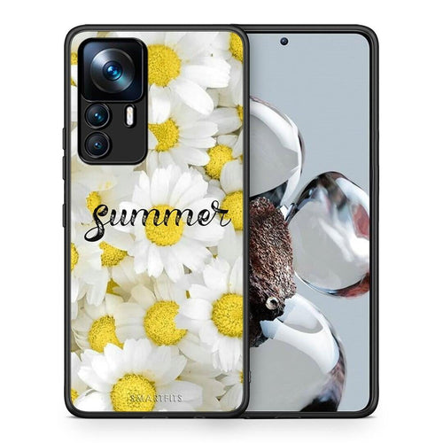 Θήκη Xiaomi 12T / K50 Ultra Summer Daisies από τη Smartfits με σχέδιο στο πίσω μέρος και μαύρο περίβλημα | Xiaomi 12T / K50 Ultra Summer Daisies case with colorful back and black bezels