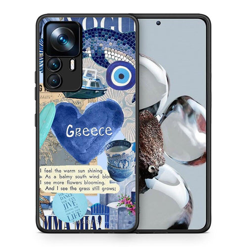 Θήκη Xiaomi 12T / K50 Ultra Summer In Greece από τη Smartfits με σχέδιο στο πίσω μέρος και μαύρο περίβλημα | Xiaomi 12T / K50 Ultra Summer In Greece case with colorful back and black bezels
