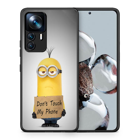 Θήκη Xiaomi 12T / K50 Ultra Minion Text από τη Smartfits με σχέδιο στο πίσω μέρος και μαύρο περίβλημα | Xiaomi 12T / K50 Ultra Minion Text case with colorful back and black bezels