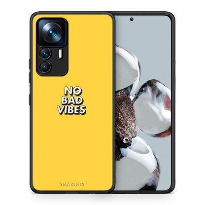 Θήκη Xiaomi 12T / K50 Ultra Vibes Text από τη Smartfits με σχέδιο στο πίσω μέρος και μαύρο περίβλημα | Xiaomi 12T / K50 Ultra Vibes Text case with colorful back and black bezels