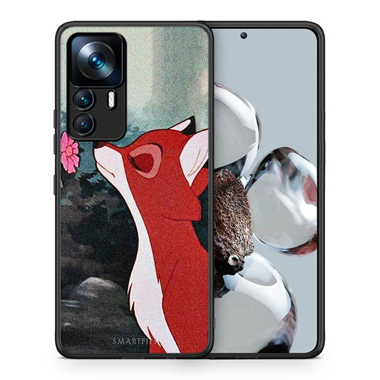 Θήκη Xiaomi 12T / K50 Ultra Tod And Vixey Love 2 από τη Smartfits με σχέδιο στο πίσω μέρος και μαύρο περίβλημα | Xiaomi 12T / K50 Ultra Tod And Vixey Love 2 case with colorful back and black bezels