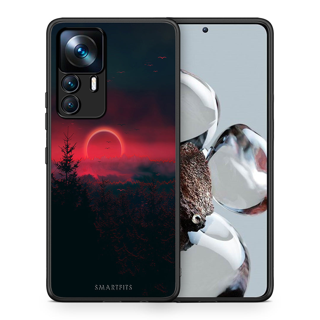 Θήκη Xiaomi 12T / K50 Ultra Sunset Tropic από τη Smartfits με σχέδιο στο πίσω μέρος και μαύρο περίβλημα | Xiaomi 12T / K50 Ultra Sunset Tropic case with colorful back and black bezels