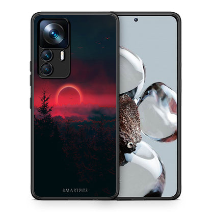 Θήκη Xiaomi 12T / K50 Ultra Sunset Tropic από τη Smartfits με σχέδιο στο πίσω μέρος και μαύρο περίβλημα | Xiaomi 12T / K50 Ultra Sunset Tropic case with colorful back and black bezels