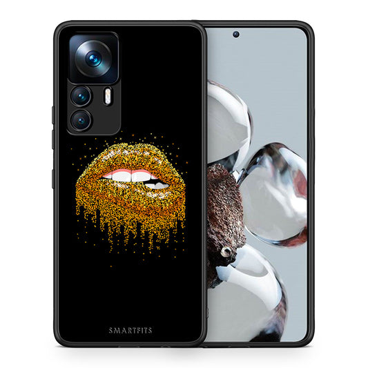 Θήκη Xiaomi 12T / K50 Ultra Golden Valentine από τη Smartfits με σχέδιο στο πίσω μέρος και μαύρο περίβλημα | Xiaomi 12T / K50 Ultra Golden Valentine case with colorful back and black bezels