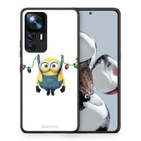 Thumbnail for Θήκη Xiaomi 12T / K50 Ultra Xmas Minion Lights από τη Smartfits με σχέδιο στο πίσω μέρος και μαύρο περίβλημα | Xiaomi 12T / K50 Ultra Xmas Minion Lights case with colorful back and black bezels