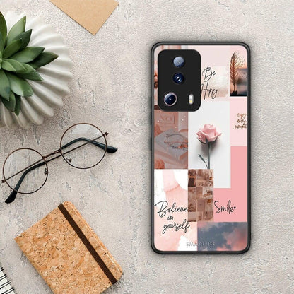 Θήκη Xiaomi 13 Lite 5G Aesthetic Collage από τη Smartfits με σχέδιο στο πίσω μέρος και μαύρο περίβλημα | Xiaomi 13 Lite 5G Aesthetic Collage Case with Colorful Back and Black Bezels