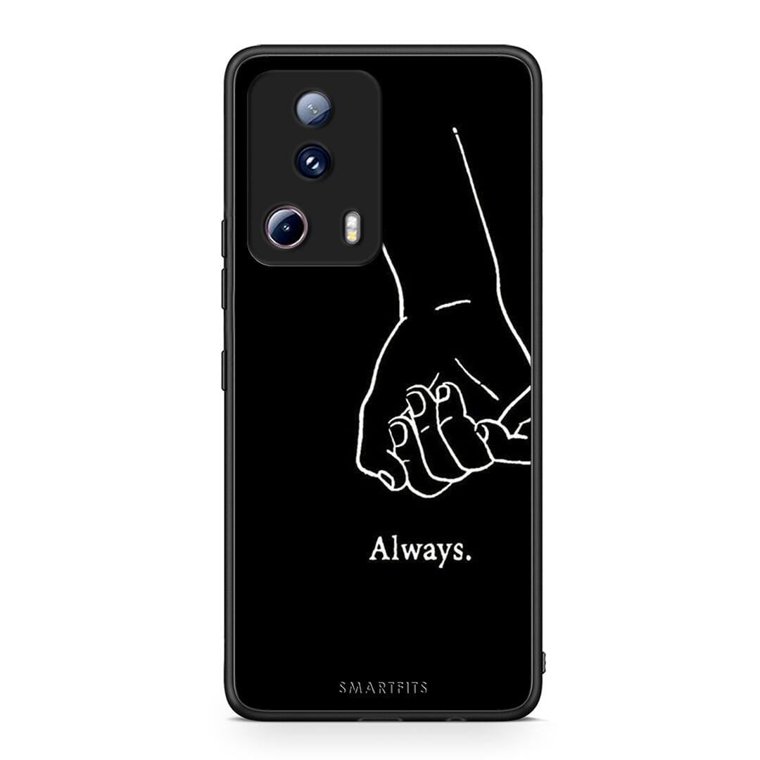 Θήκη Xiaomi 13 Lite 5G Always & Forever 1 από τη Smartfits με σχέδιο στο πίσω μέρος και μαύρο περίβλημα | Xiaomi 13 Lite 5G Always & Forever 1 Case with Colorful Back and Black Bezels