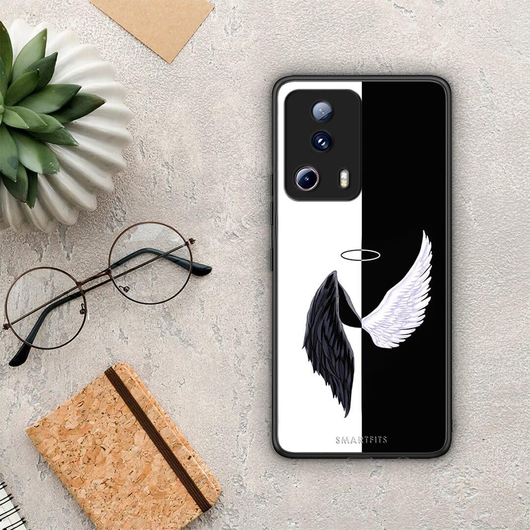 Θήκη Xiaomi 13 Lite 5G Angels Demons από τη Smartfits με σχέδιο στο πίσω μέρος και μαύρο περίβλημα | Xiaomi 13 Lite 5G Angels Demons Case with Colorful Back and Black Bezels