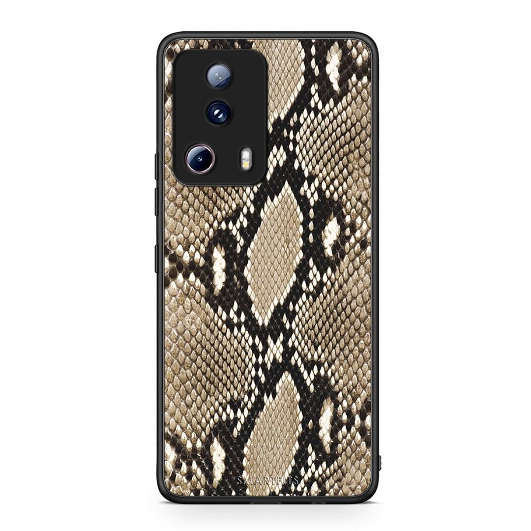 Θήκη Xiaomi 13 Lite 5G Animal Fashion Snake από τη Smartfits με σχέδιο στο πίσω μέρος και μαύρο περίβλημα | Xiaomi 13 Lite 5G Animal Fashion Snake Case with Colorful Back and Black Bezels