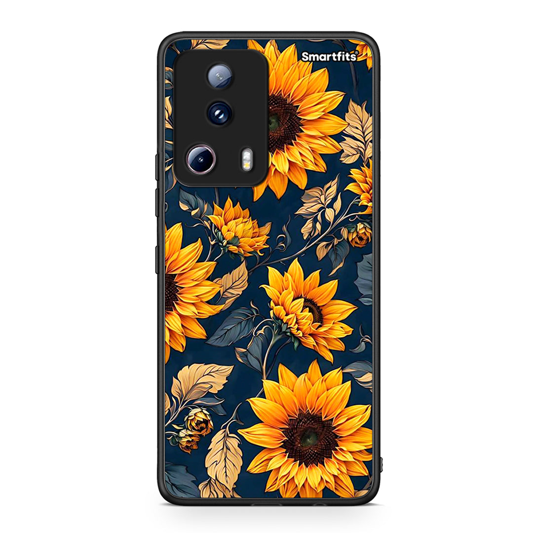 Θήκη Xiaomi 13 Lite 5G Autumn Sunflowers από τη Smartfits με σχέδιο στο πίσω μέρος και μαύρο περίβλημα | Xiaomi 13 Lite 5G Autumn Sunflowers Case with Colorful Back and Black Bezels