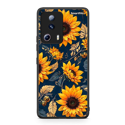 Θήκη Xiaomi 13 Lite 5G Autumn Sunflowers από τη Smartfits με σχέδιο στο πίσω μέρος και μαύρο περίβλημα | Xiaomi 13 Lite 5G Autumn Sunflowers Case with Colorful Back and Black Bezels